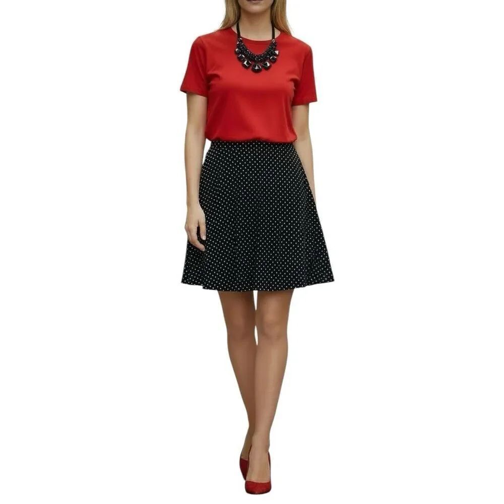 Express A-line Polka Dot Skirt Size 10-Black and White
